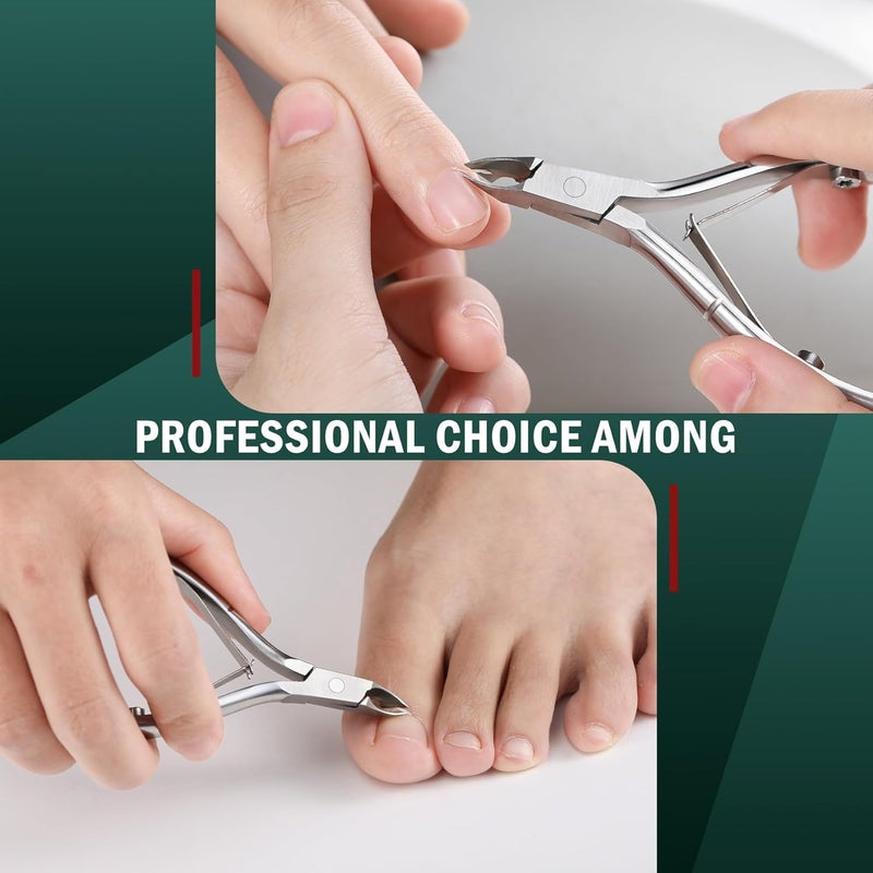 FVION Precision Cuticle Clippers – Professional Cuticle Trimmer and Dead Skin Remover, Sharp Stainless Steel Nail Tool for Manicure and Pedicure - 5mm - Image 2